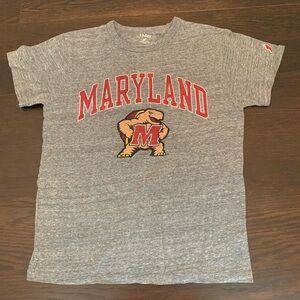 Women’s University of Maryland gray cotton T-Shirt.
Size Small.